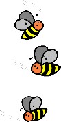Honeybees swarm.